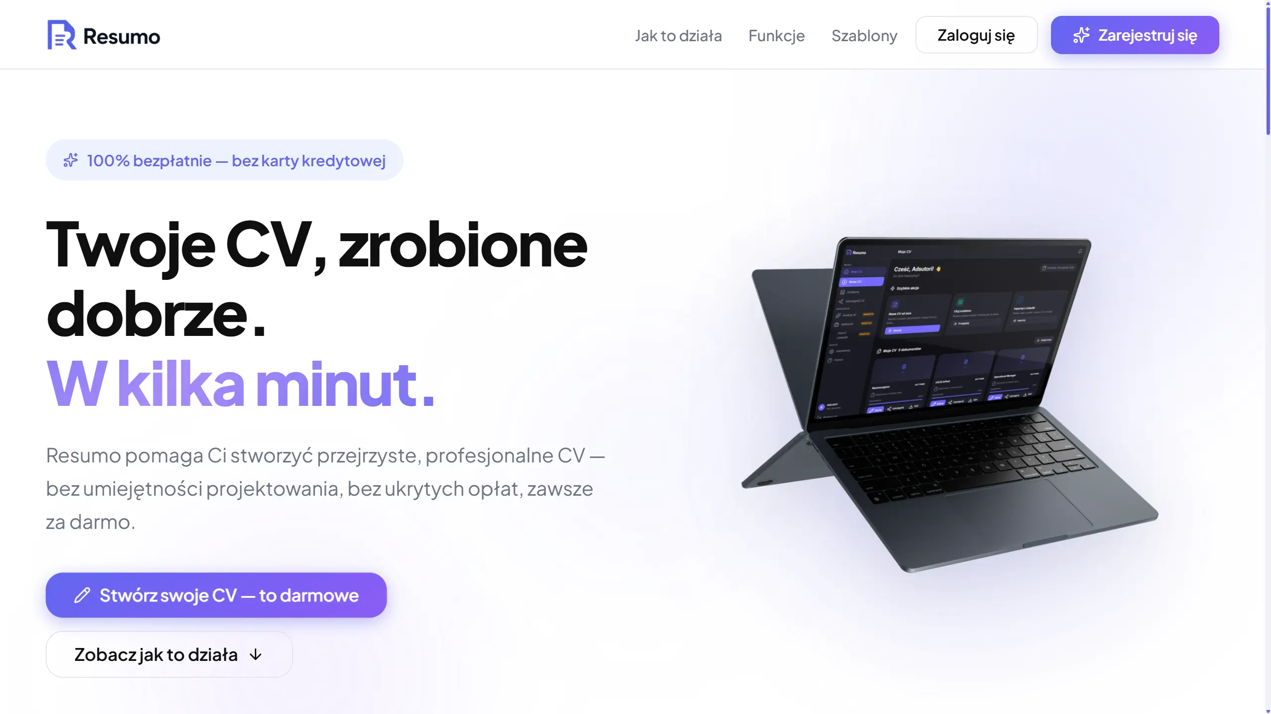 Podgląd projektu Resumo